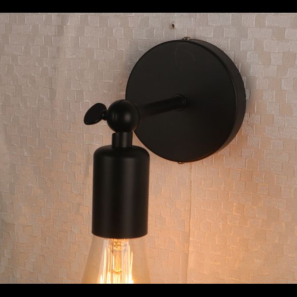 Lampadine aperte con funce parete luce retrò stile industriale in metallo 1 luce leggera