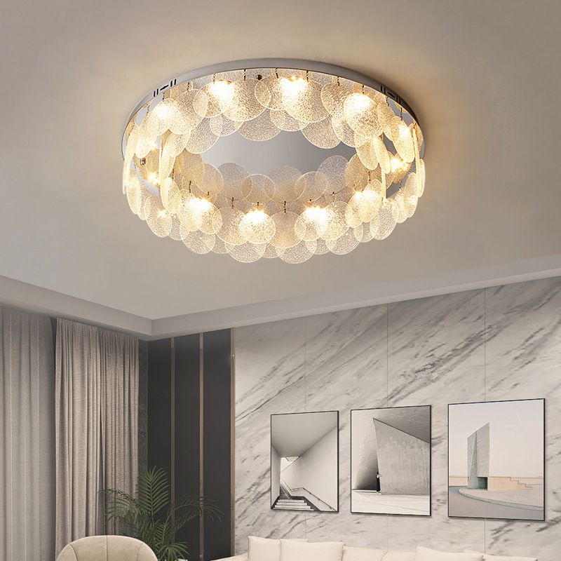 Silver Modernism Flush Mount Lighting LED Ceiling Light for Bedroom