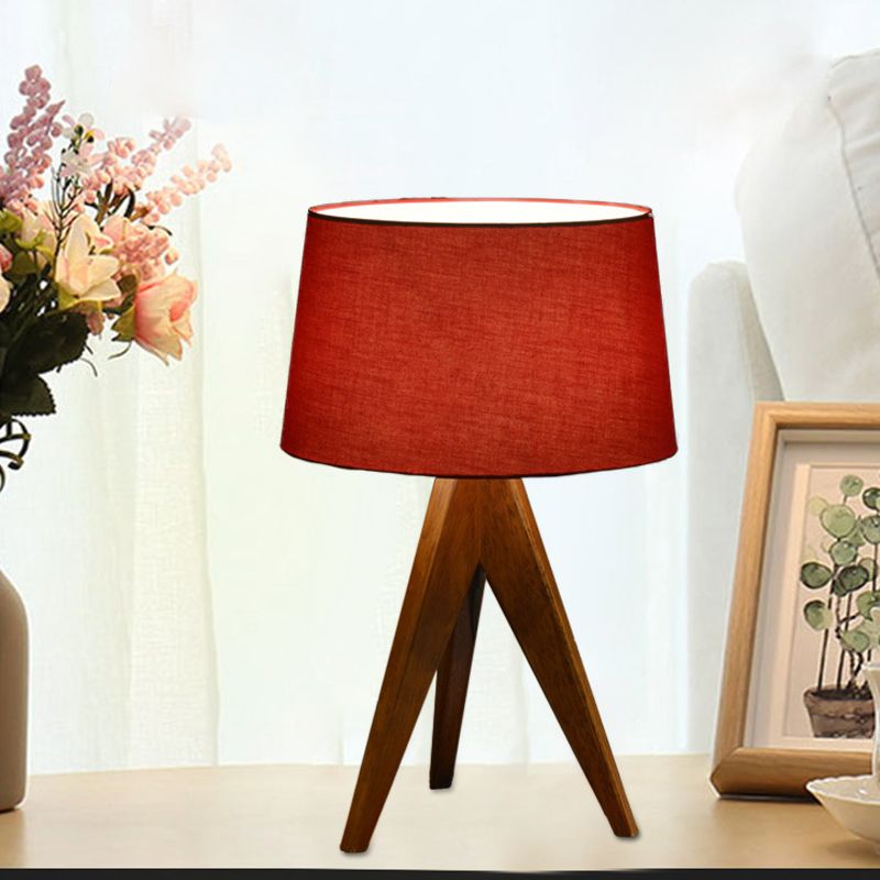 Lámpara de luz de lectura de bengala modernista 1 lámpara de mesita de noche de bombilla en blanco/rojo/azul para sala de estar