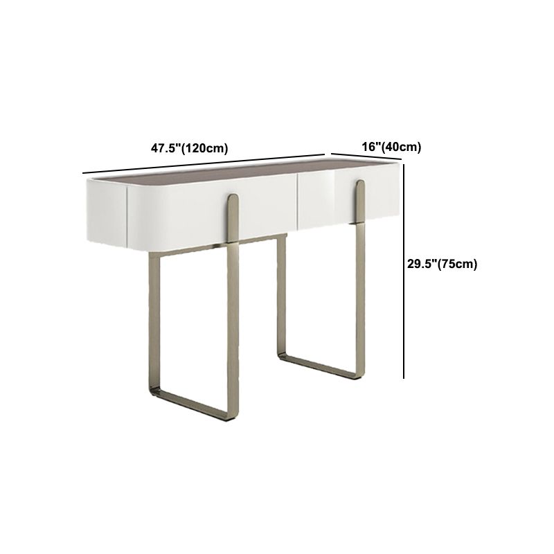 Brown Glass Top Vanity Table Glam Simple 29.53" H Dressing Table Set