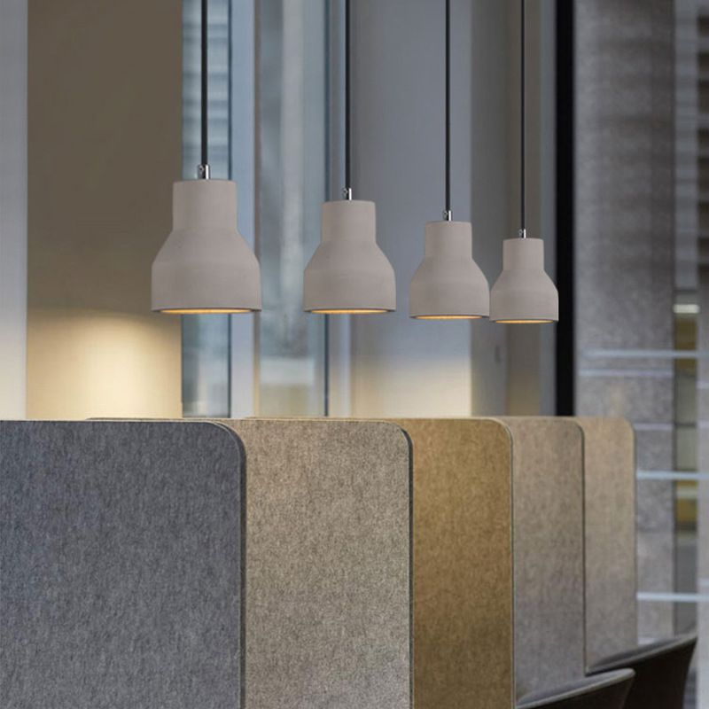 Grijs bel cement hangend lichtende Noordse stijl 1 lichte restaurant plafond hanger lamp