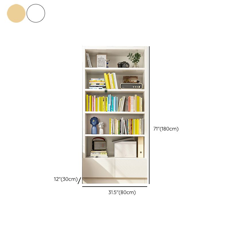 Closed Back Standard Bookcase Scandinavian Engineered Wood Bookshelf