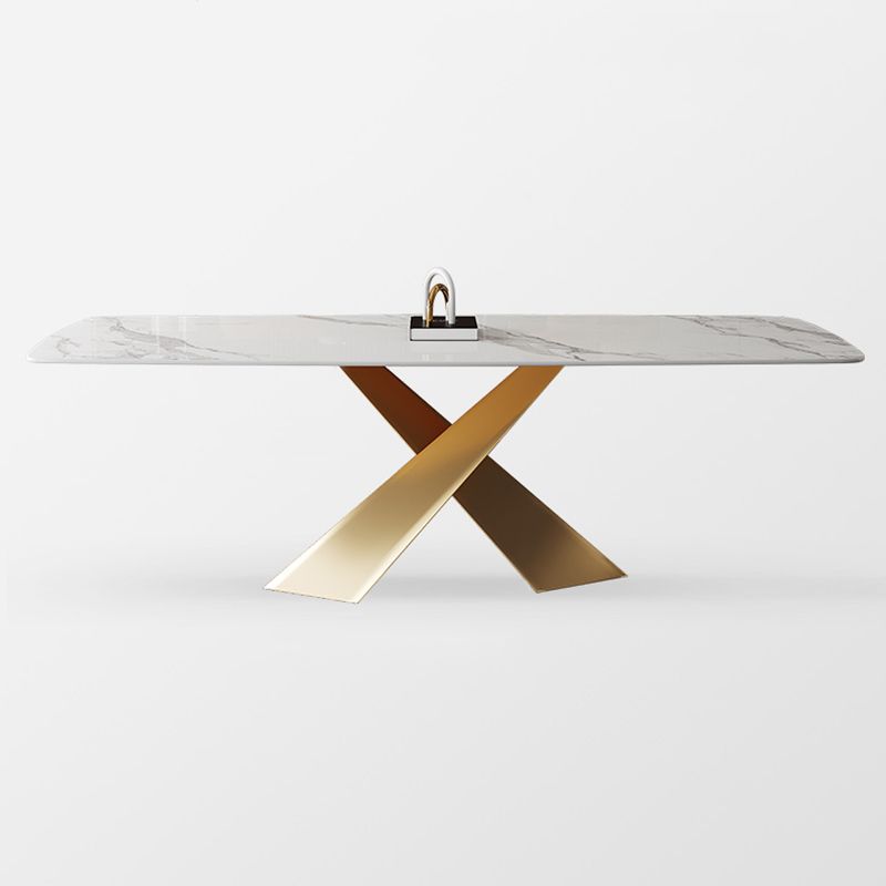Mesa de comedor rectangular de estilo tradicional de lujo para el hogar