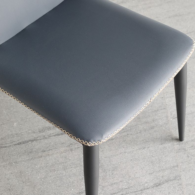 Modern Leather Home Side Chair Matte Finish Wingback Dining Chair