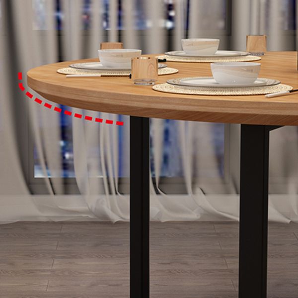 Contemporary 1/4/5/7 Pieces Furniture Round Solid Wood Dining Table Set in Brown