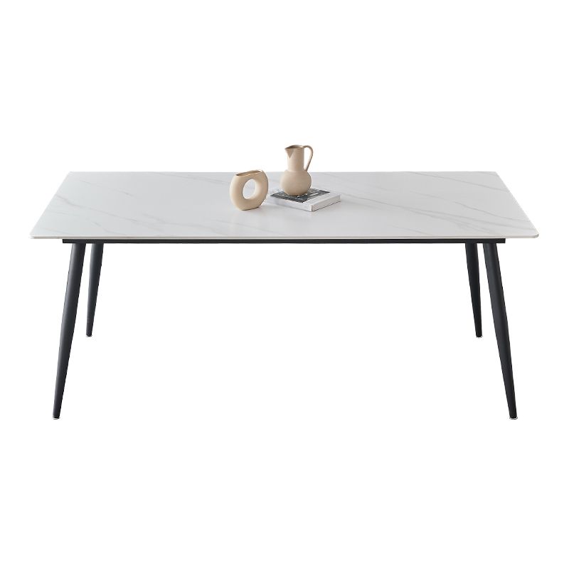 Rectángulo industrial de 4 pies Muebles para el hogar Mesa de comedor de piedra para el hogar