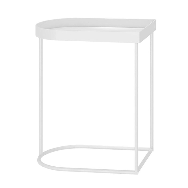 Mid-Century Tray Top Corner Table Frame Metal Side End Table