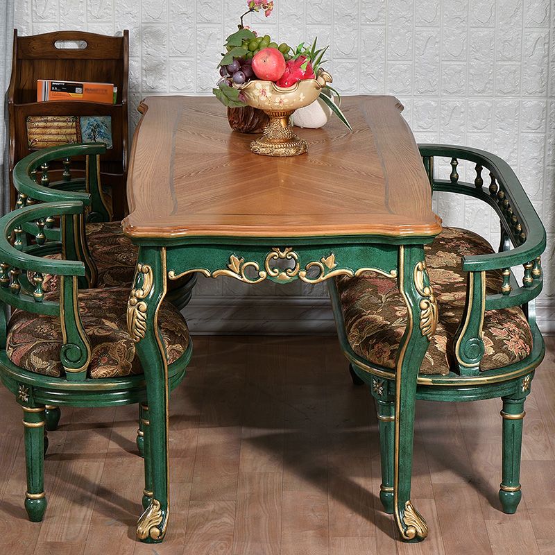 Midcentury Style Dining Site Table Solid Wood 4-foot Dining Room Furniture for Home