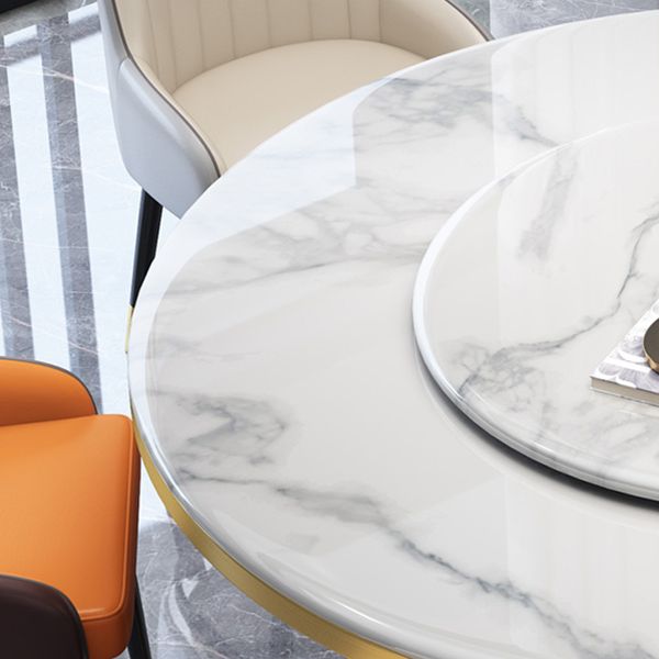 Glam Gesinterde Steen Ronde Vorm Eettafel Keuken Standaard Eettafel met Voetstuk