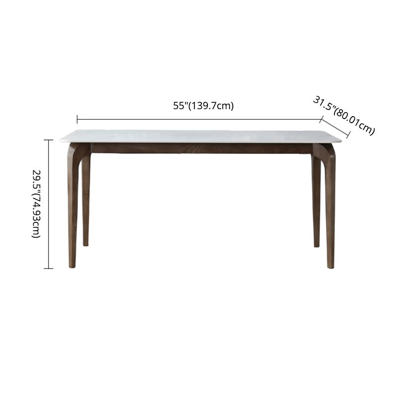 Comedor de piedra sinterizada fija contemporánea † ROOM † Table † con 4 patas de madera maciza Juego de comedor de cocina
