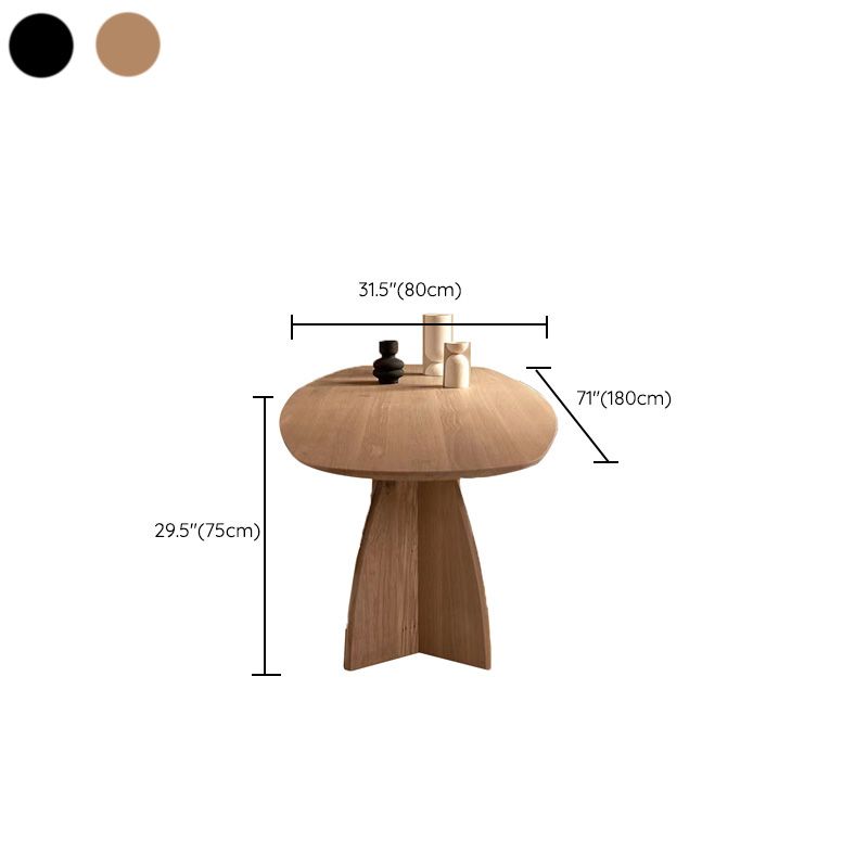 Pine Solid Wood Dining Table Double Pedestal Table for Kitchen