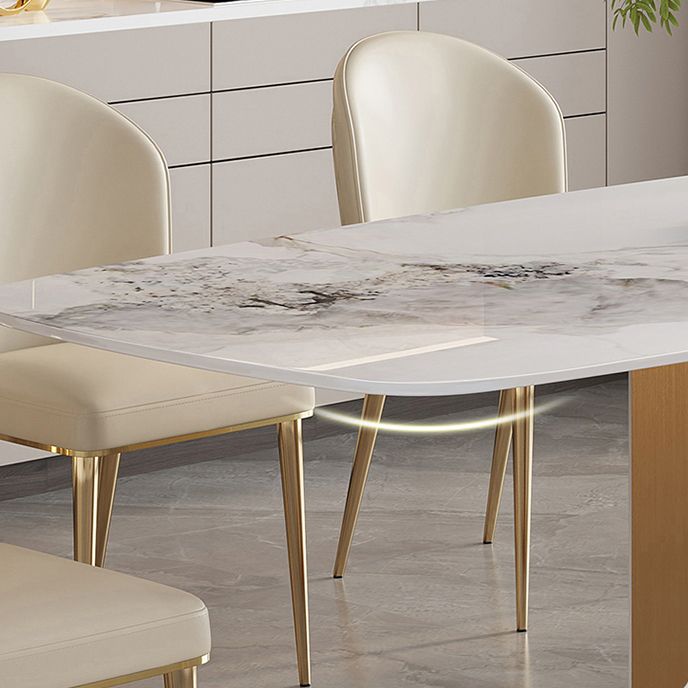 Modern Style Sintered Stone Dining Set White 1/2/5/7 Pieces Dining Set for Home Use