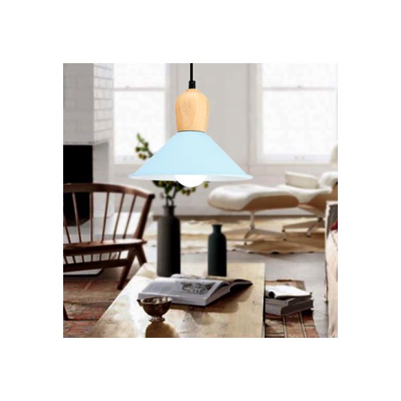 Pyramide de maternelle Pyramide Pendant Light Light Aluminium 1 Lumière lampe suspendue de couleur vive