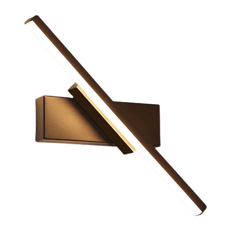 Iluminación de pared de metal de forma lineal iluminación moderna de montura de pared de 1 luces