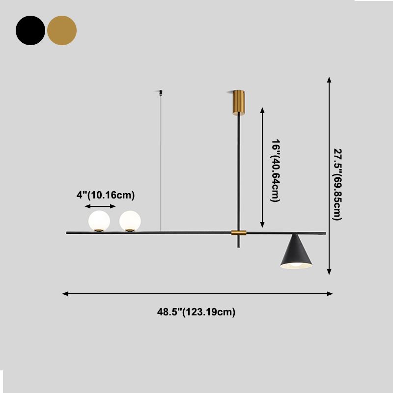 Luces colgantes de cocina modernas luces colgantes de isla esférica vidrio blanco