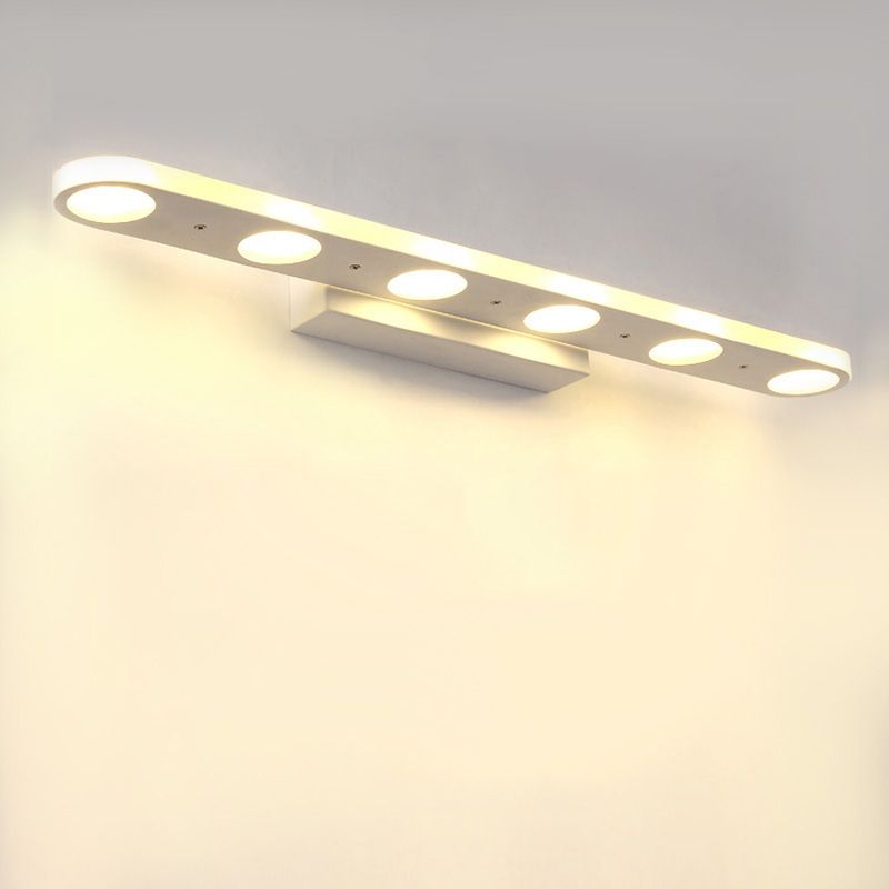 Luz de espejo de tocador moderno nórdico forma ovalada de la forma del baño Luz de tocador sobre el espejo