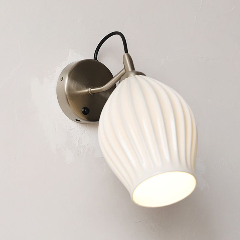 Industrial Wall Sconce Flower Shape Wall Light with Glass Shade for Living Room
