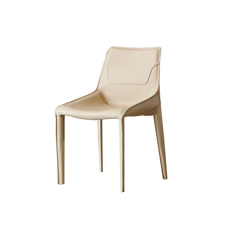 Contemporary Faux Leather Dining Chairs Indoor-Outdoor Parsons Chair