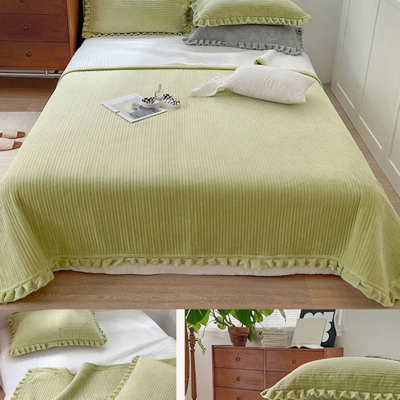 Soft Bed Sheet Set Breathable Solid Color Flannel Bed Sheet Set
