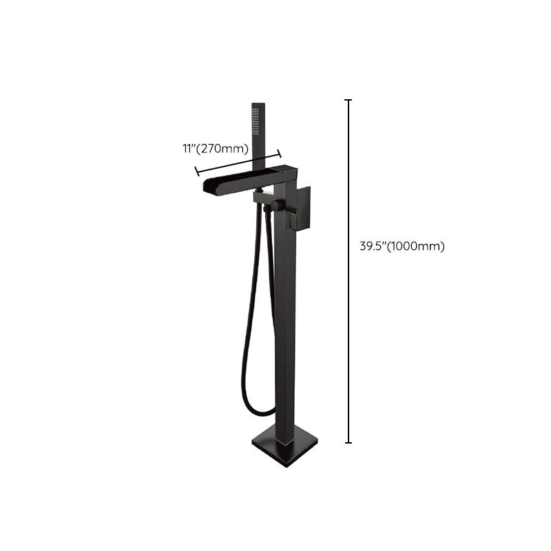 Modern Free Standing Tub Filler Faucet Copper Freestanding Tub Filler Trim