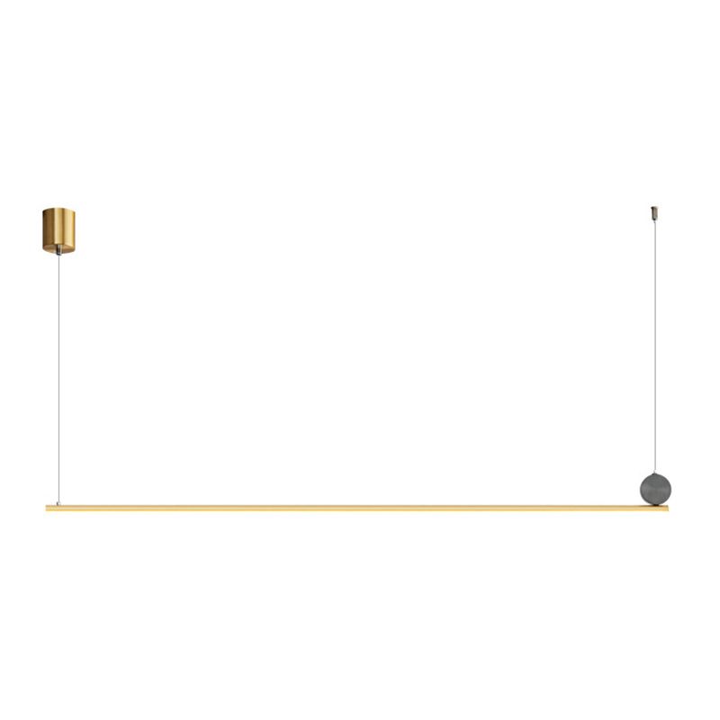 Contemporary Linear Shape Hanging Light Fixture Metal 1 Light Island Pendant Light