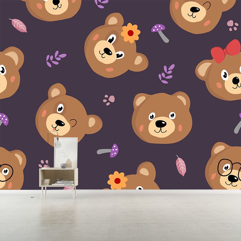 Lovely Cartoon Animals Wallpaper Mural Mildew Resistant for Children's Bedroom