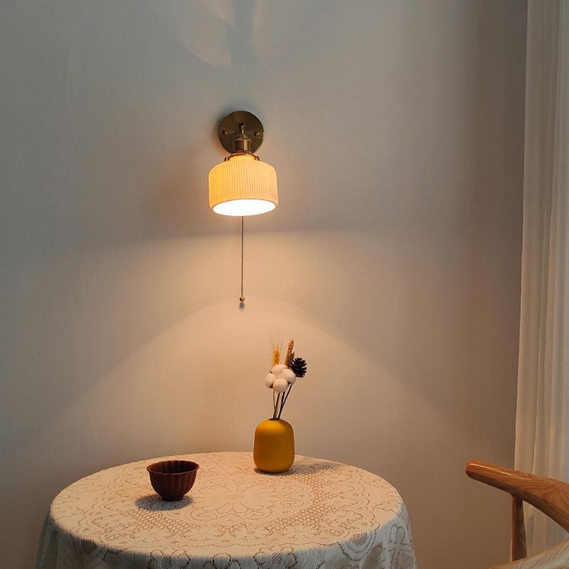 Minimalist Ceramic Wall Light Fixture Modern Wall Light Sconce for Bedroom