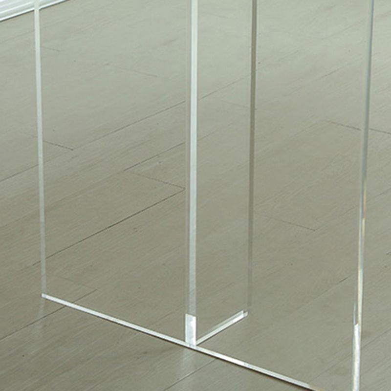 Pine Solid Wood Dining Table Rectangle Dining Table with Double Pedestal Base