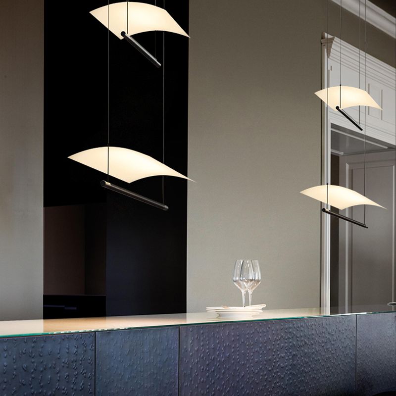 Nordic Metal Island Light Black 1 LED LED PRIGHTA para comedor