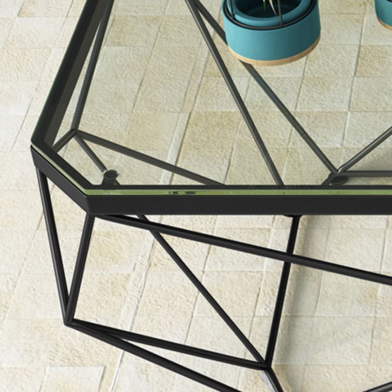 Contemporary Glass Cocktail Table Frame Coffee Table  for Dining Room