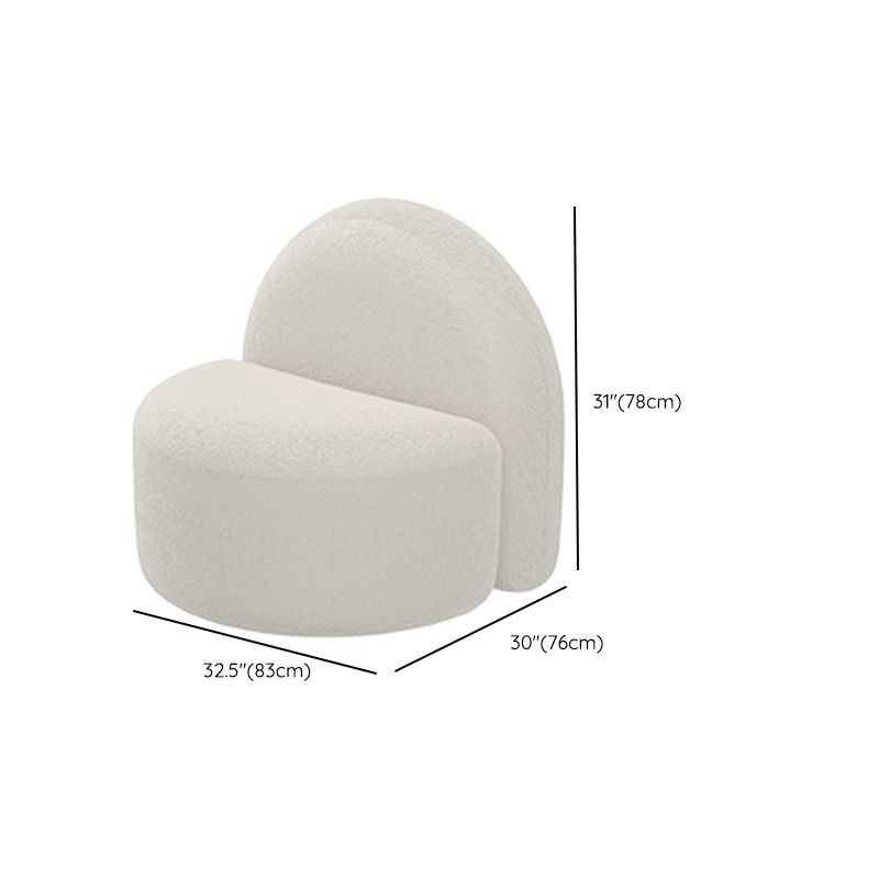 39" Wide Contemporary Sofa Fabric Armless White Stationary Seating