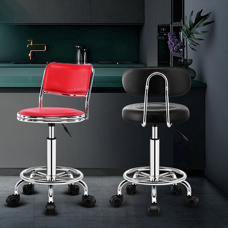 Modern Adjustable Rotatable Counter Stool Steel Mobile Phone Store Bar Stool with Cushion