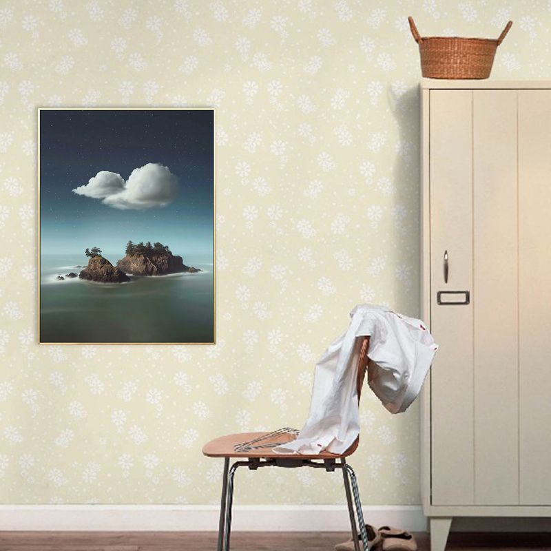 Cloud Landscape Canvas Nordic Novelty Scenery Print Wall Art in Pastel Color