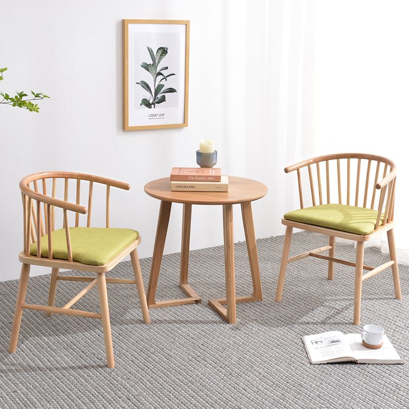 Chaise en bois d'hévéa de style moderne, chaises de salle à manger de cuisine arrière Windsor