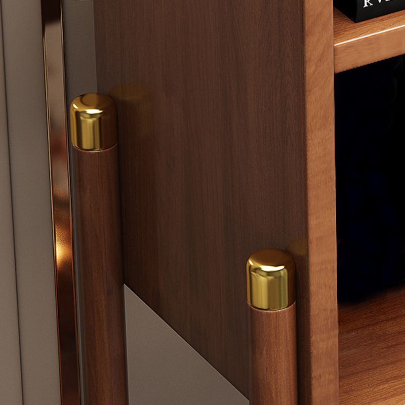 Modern Solid Wood Bookshelf Bookcase Closed Back for Living Room 9.5"W X 39.5"