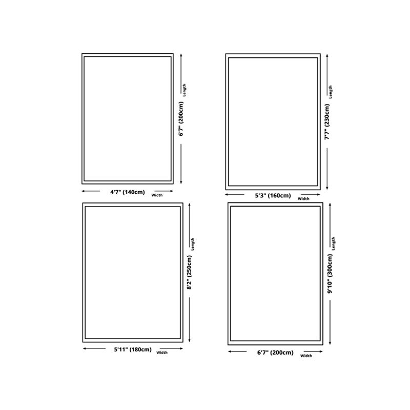 Contemporary Geometric Print Carpet Polyester Indoor Rug Washable Rug for Home Decoration