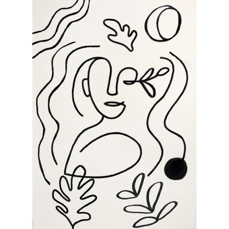 Simplicity Carpet Modern Nordic Area Rug Polyester Stain Resistant Indoor Rug for Living Room