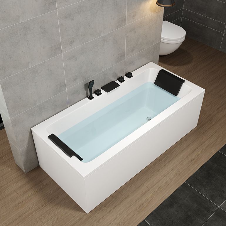 Back to Wall Soaking Antique Finish Bath Rectangular Modern Bath Tub