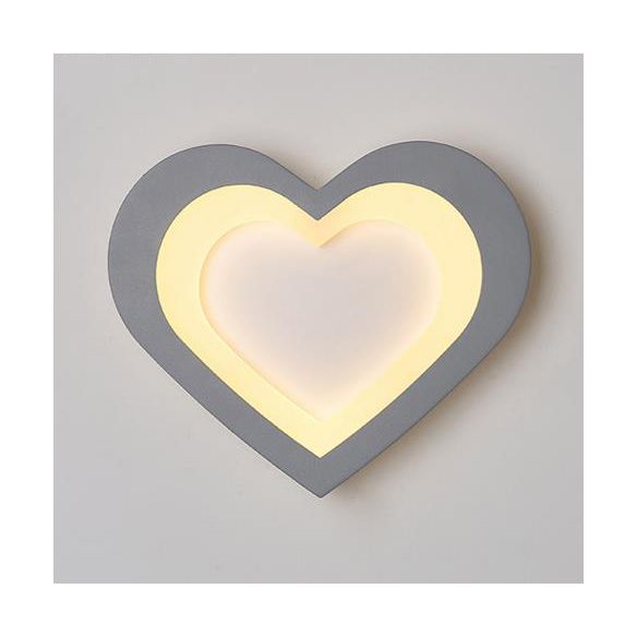 Integrated Led Cartoon Wall Mount Light Modern Simple Acrylic Wall Lighting in White