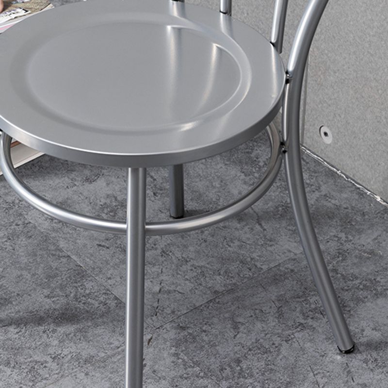 Industrial Windsor Back Armless Chair Metal Dining Room Chairs