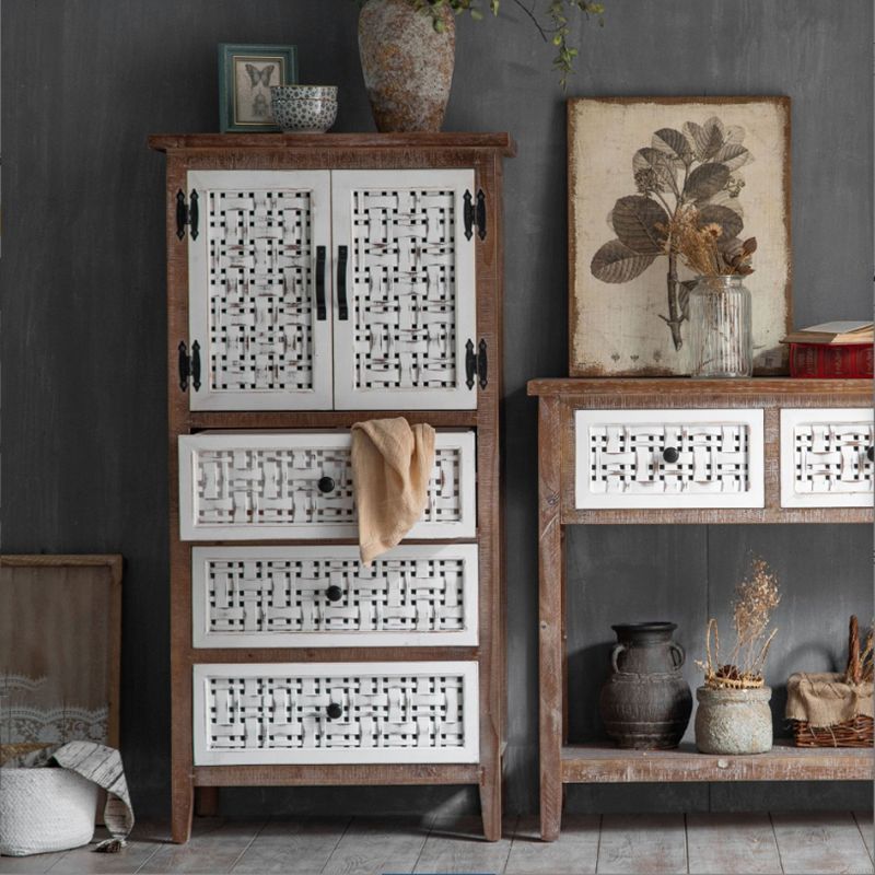 Industrial Rectangle Bar Pulls Accent Cabinet With Doors Cabinet