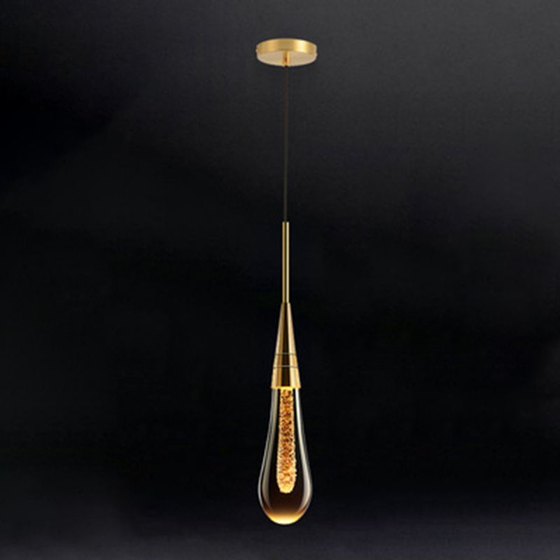 Droplet Multi Ceiling Light Contemporary Crystal Cluster Pendant Light with Hanging Cord for Restaurant