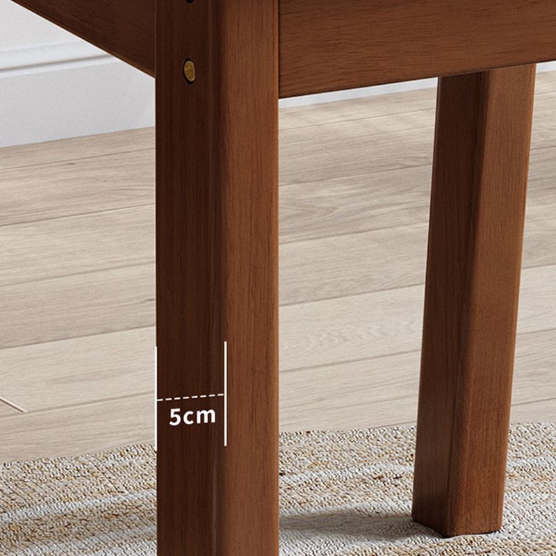 Solid Wood Dining Chair Industrial Style Armless Chair for Dining Room