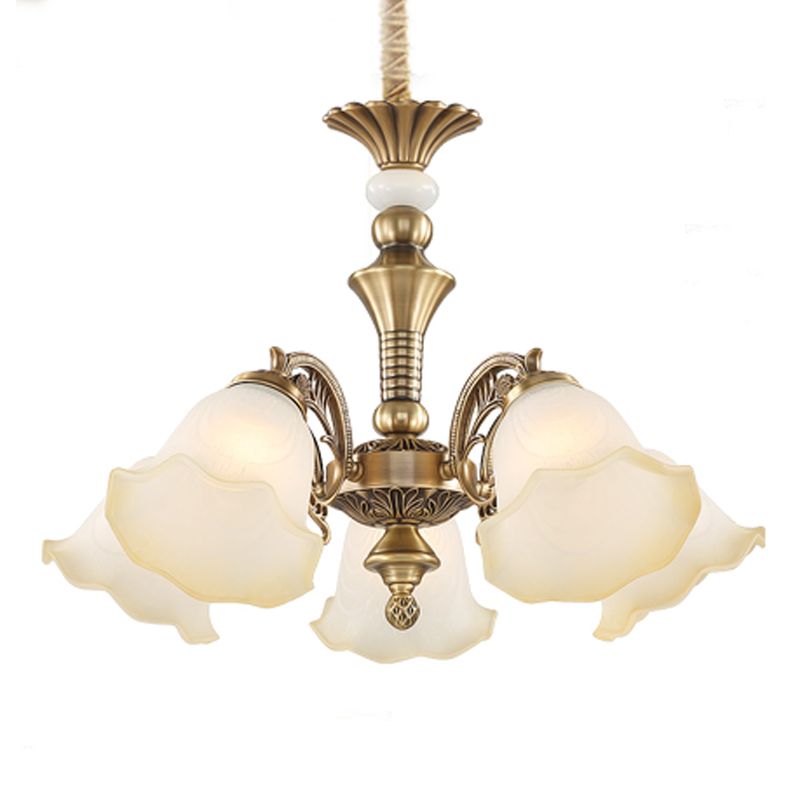 Luci a pendente a forma di campana lampadario a pendente di vetro moderno in vetro in oro