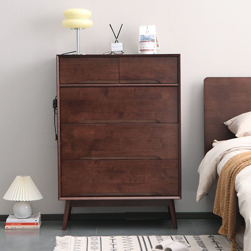 Mid Century Solid Wood Chest 29.5" Wide Drawers Included Chest