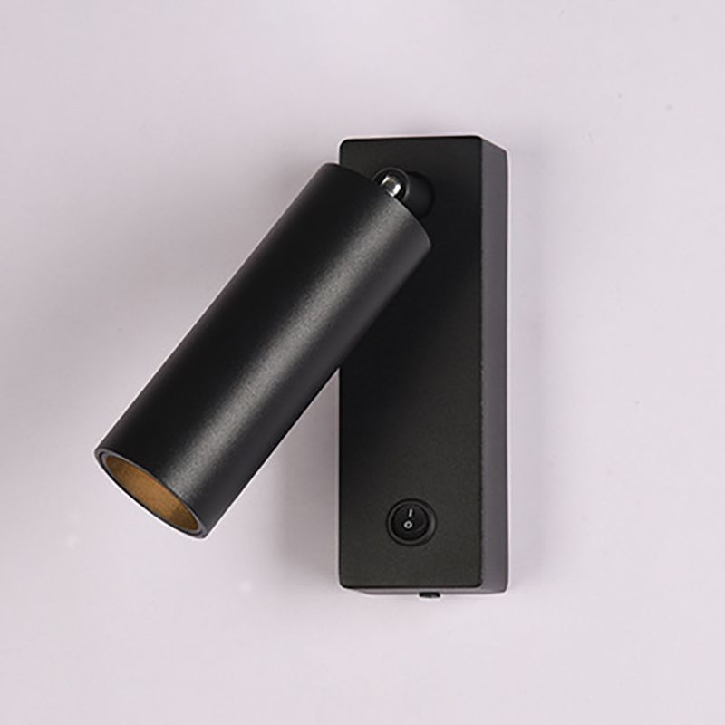 Single Light Bedside Wall Mount Light Metal Adjustable Reading Wall Lamp