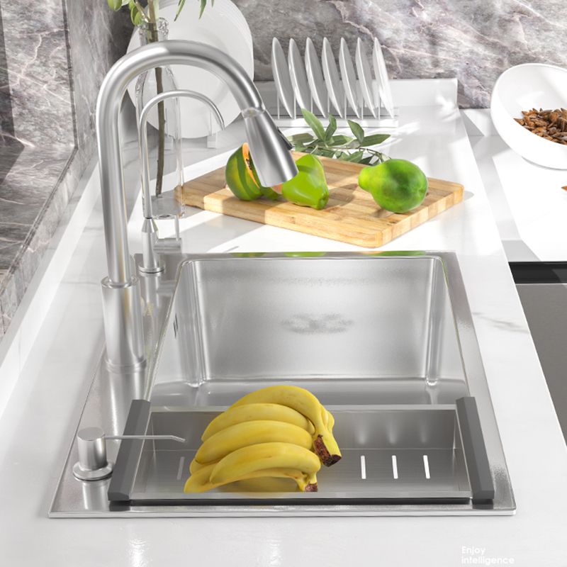 Soundproof Kitchen Sink Overflow Hole Design Kitchen Sink with Basket Strainer