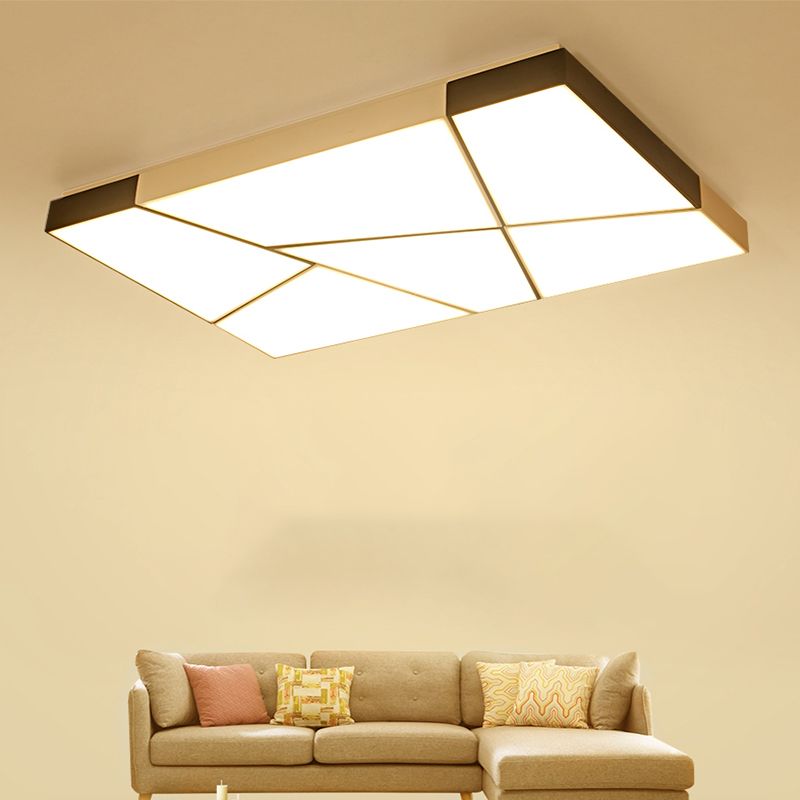 Modern Geometric LED Flushmount Ceiling Light Fixtures for Living Room