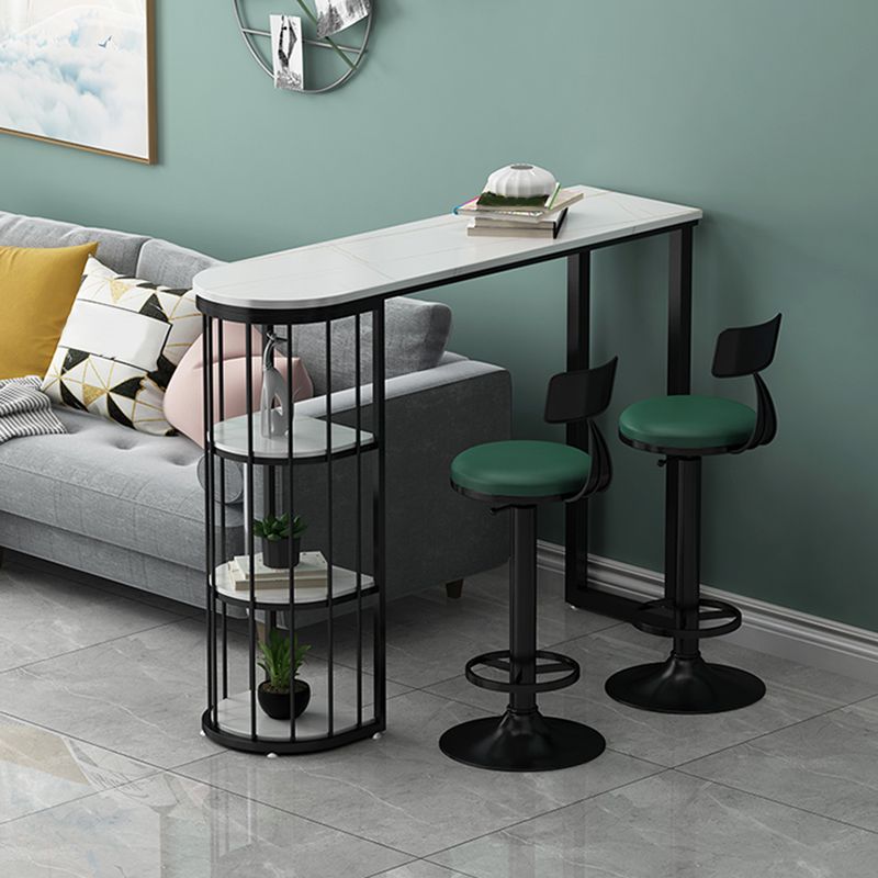 Modern Table and Stool Set 1/3/5 Pcs Free Form Bar Table and Adjustable Height Stools