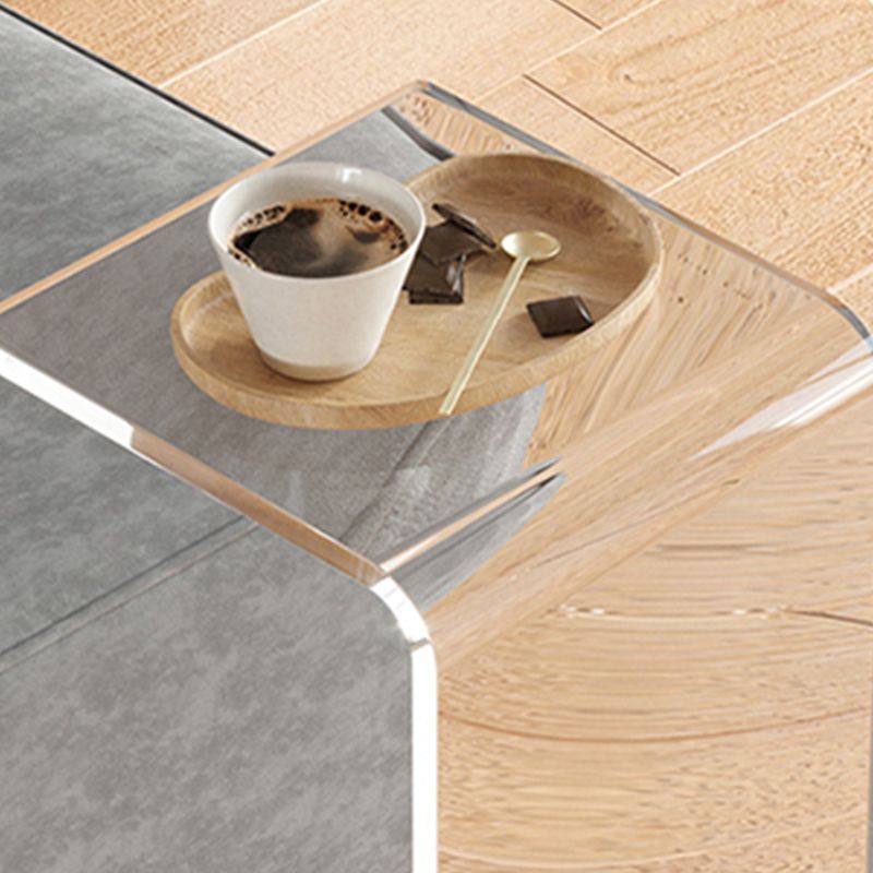 11.81" Wide Plastic Side End Table Abstract Sofa Side Accent Table